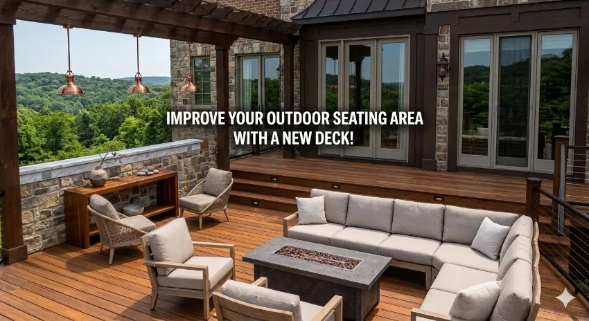 Outdoor deck installation in Baltimore County MD